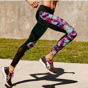 Athleta Floral Mesh Leggings